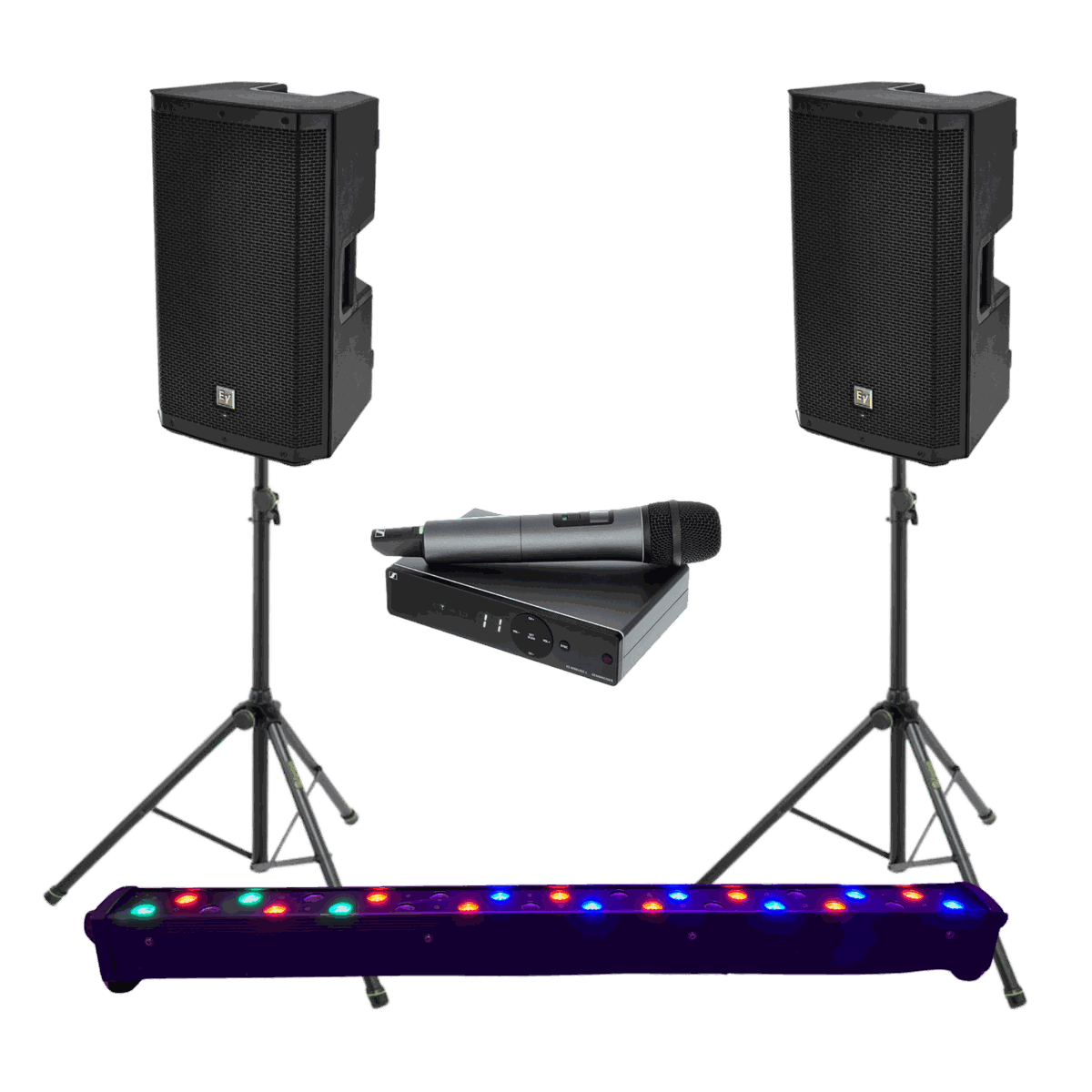FIRMENEVENT Paket – Electro-Voice ZLX Stereo-Set mit Sennheiser XSW Funkmikrofon